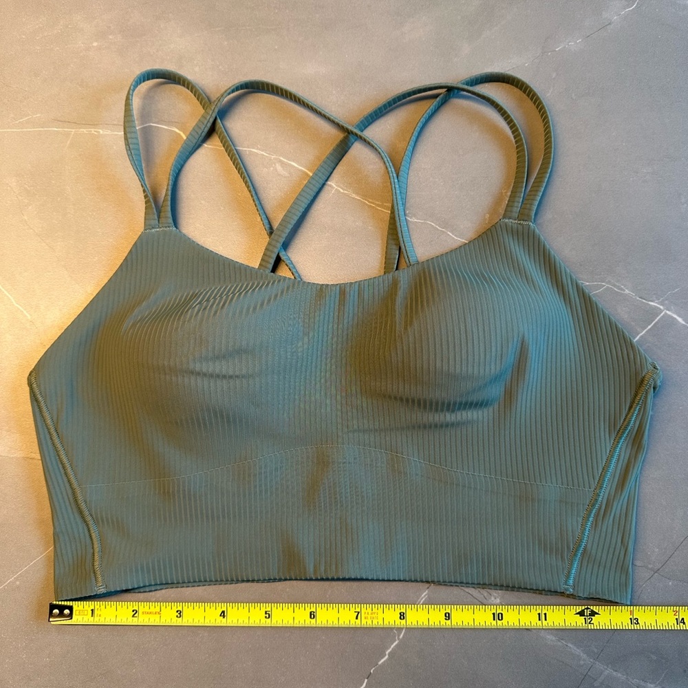 Lululemon Ribbed Like a Cloud bra, Grey Eucalyptus